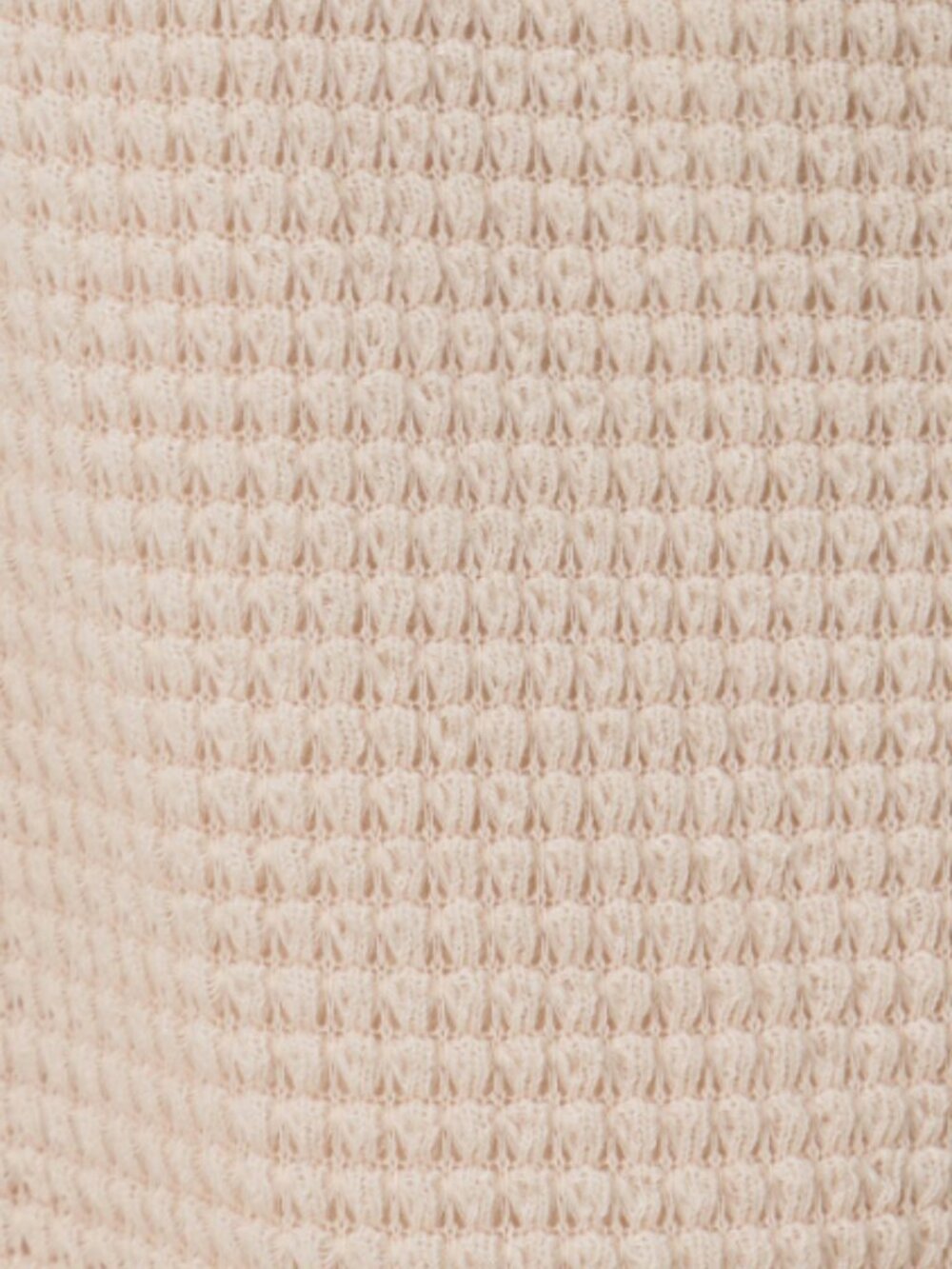 Sabo Beige Waffle Knit Matching Top and Shorts Set - Small - Picture 7 of 7